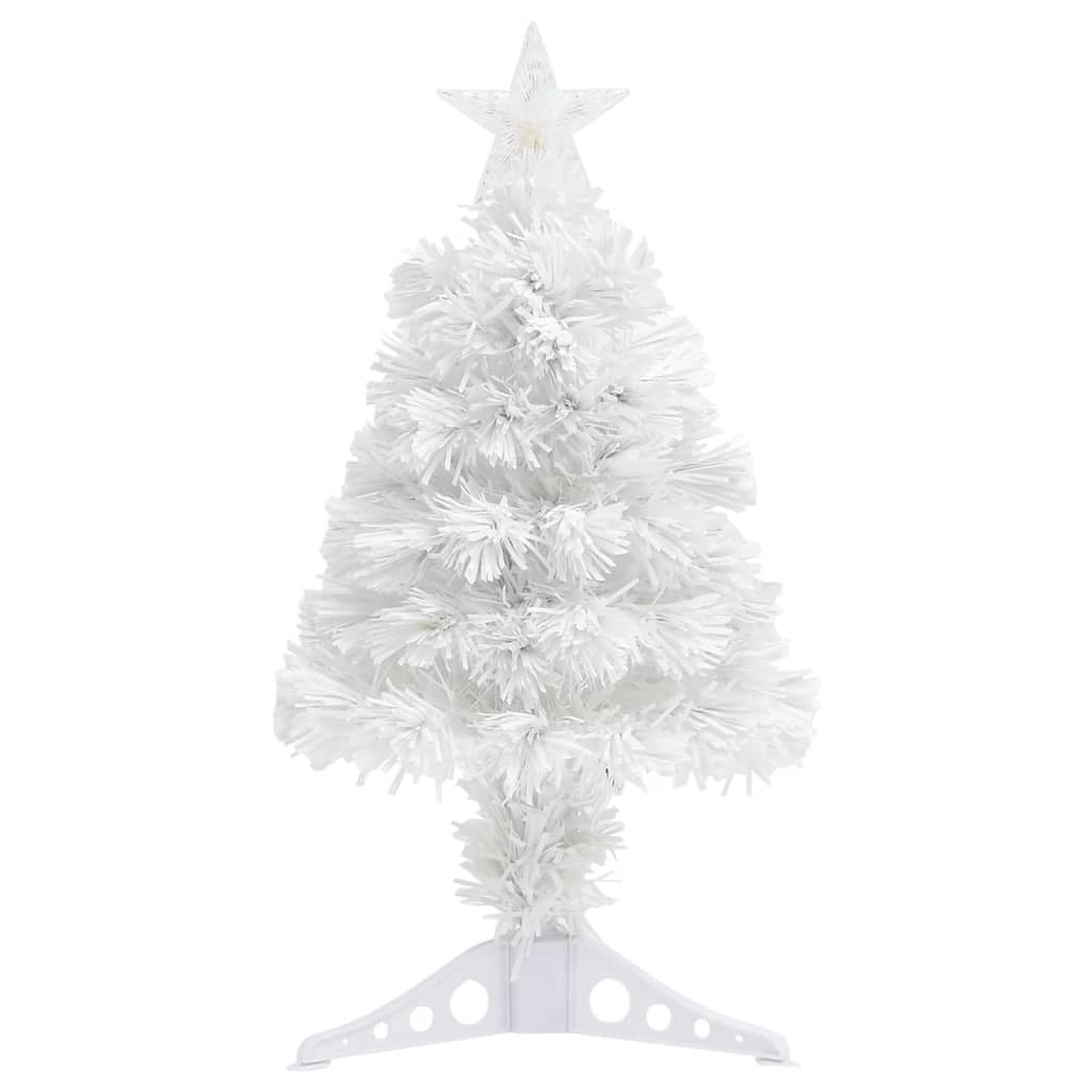 Artificial Pre-lit Christmas Tree White 64 cm Fibre Optic 329083