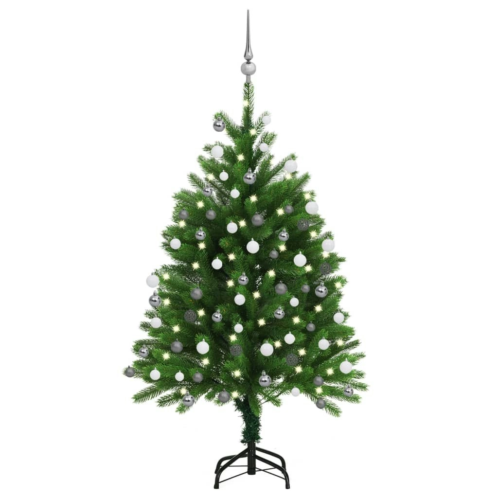 Artificial Pre-lit Christmas Tree with Ball Set 120 cm Green 3077725