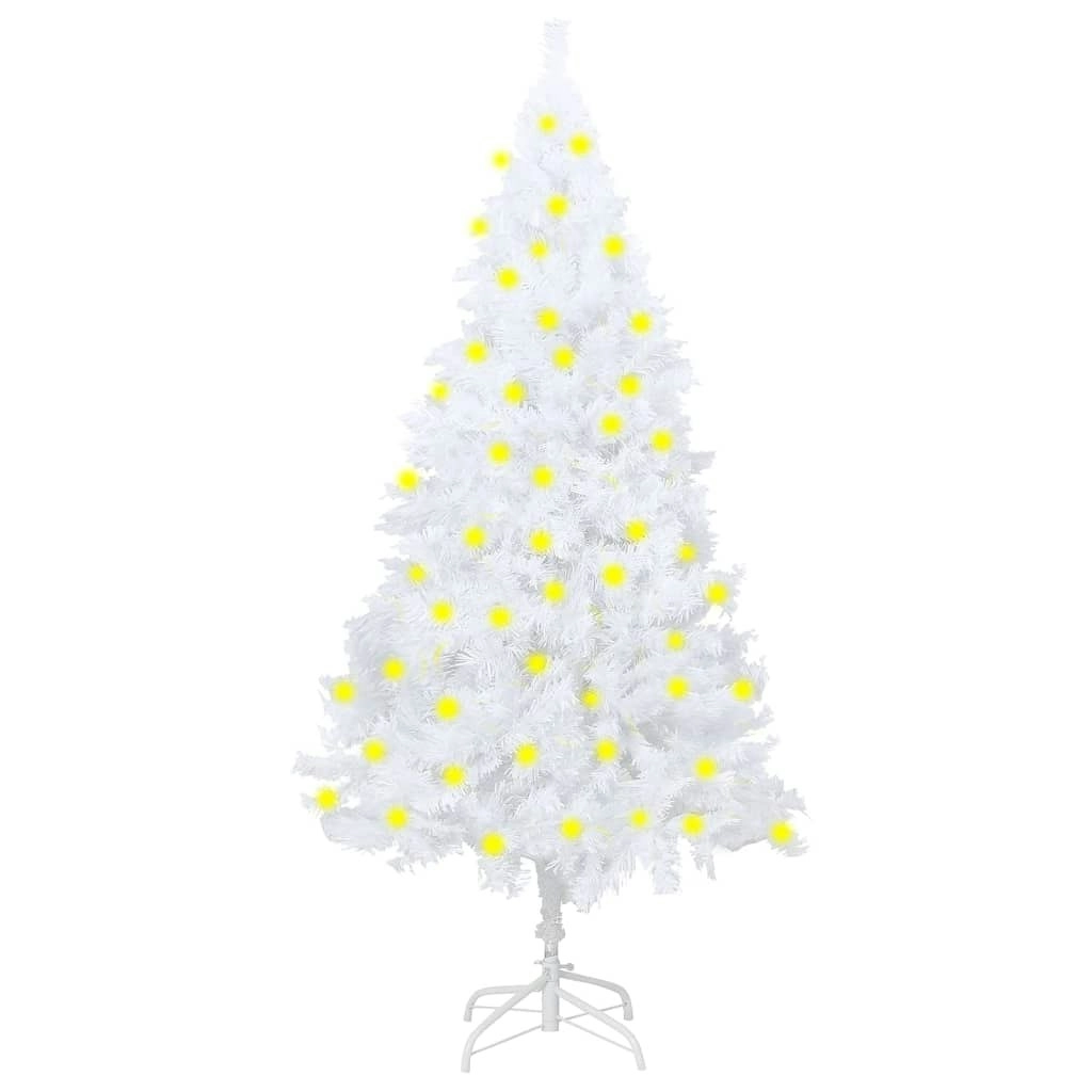 Artificial Pre-lit Christmas Tree with Thick Branches White 180 cm 3077455