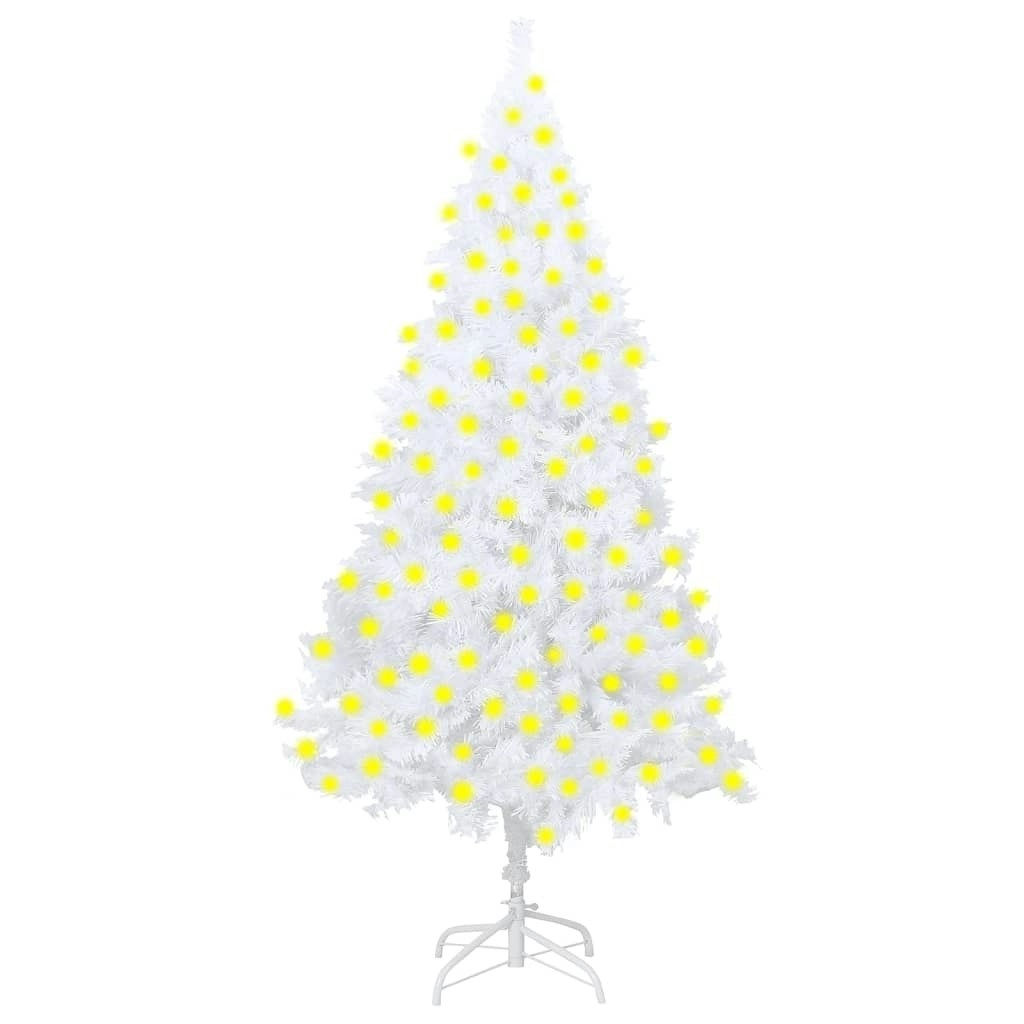 Artificial Pre-lit Christmas Tree with Thick Branches White 210 cm 3077456