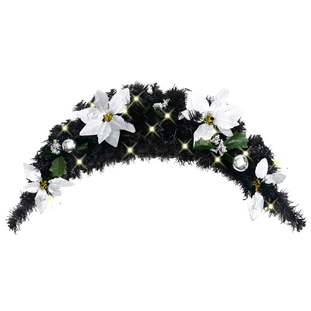 Christmas Arch with LED Lights Black 90 cm PVC 321522