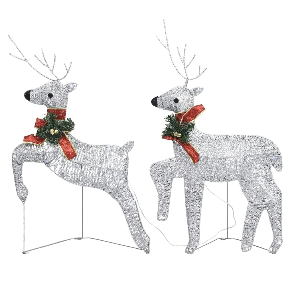 Christmas Reindeers 2 pcs Silver 40 LEDs 342684