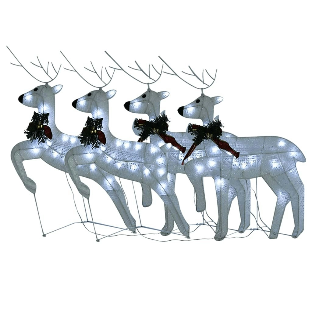 Christmas Reindeers 4 pcs White 80 LEDs 3154270