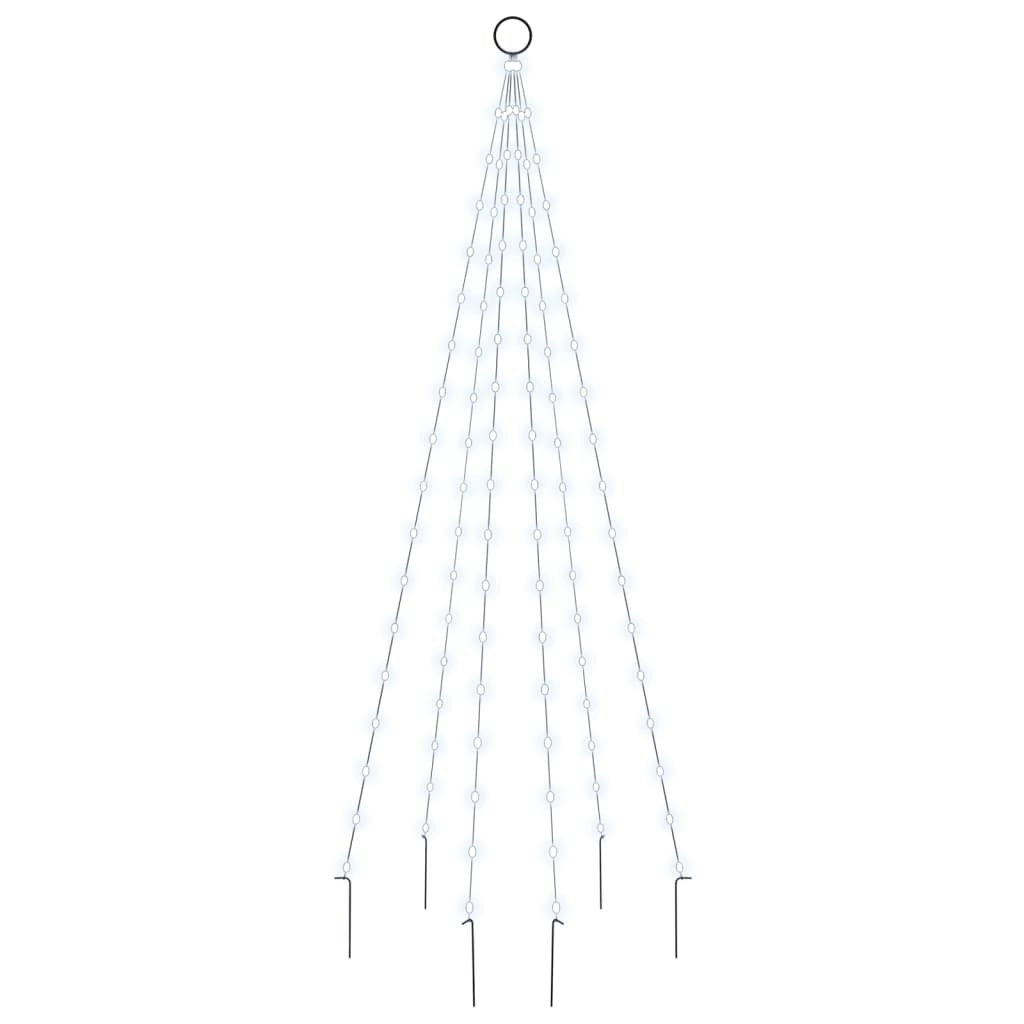 Christmas Tree on Flagpole Cold white 108 LEDs 180 cm 343519