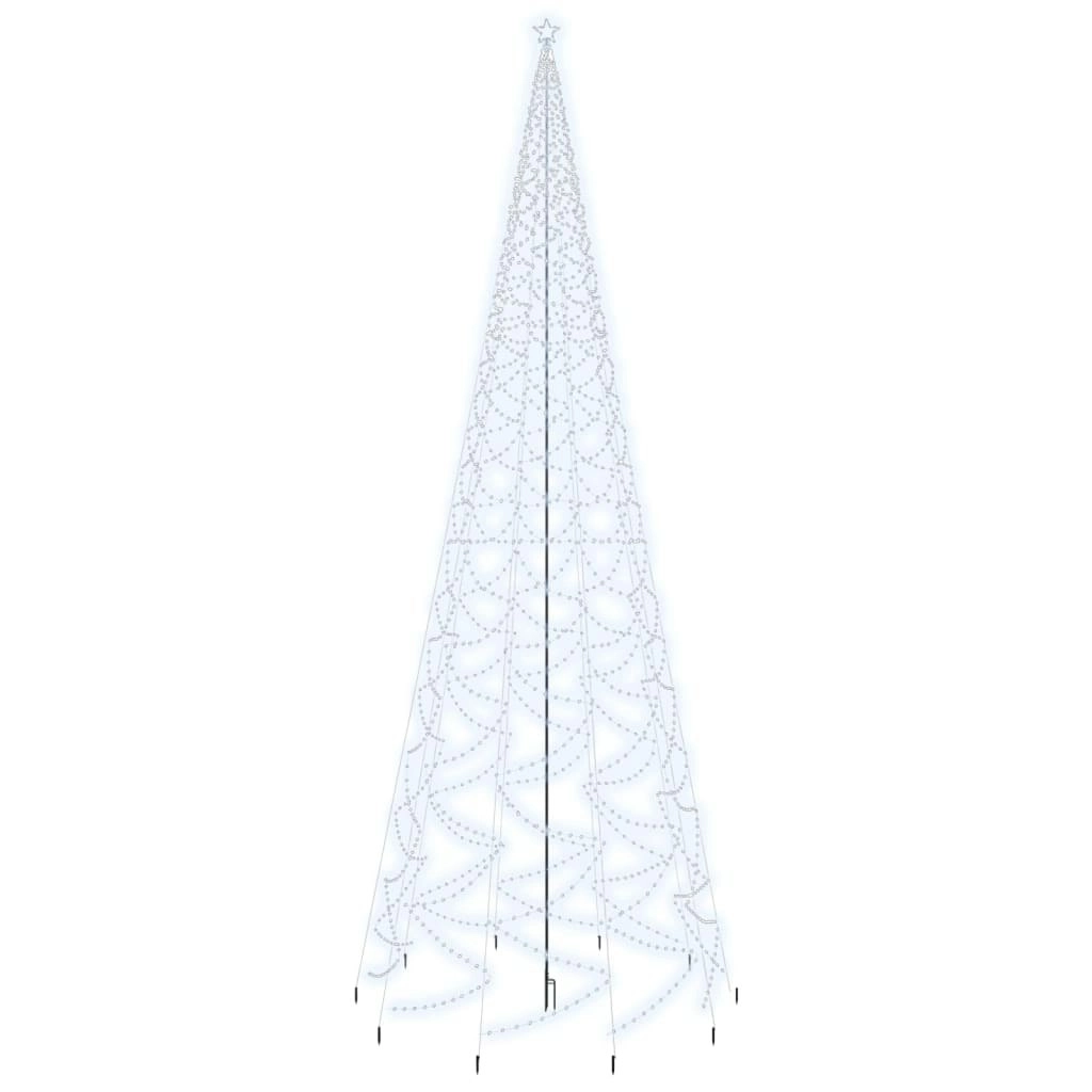 Christmas Tree with Spike Cold White 3000 LEDs 800 cm 343757