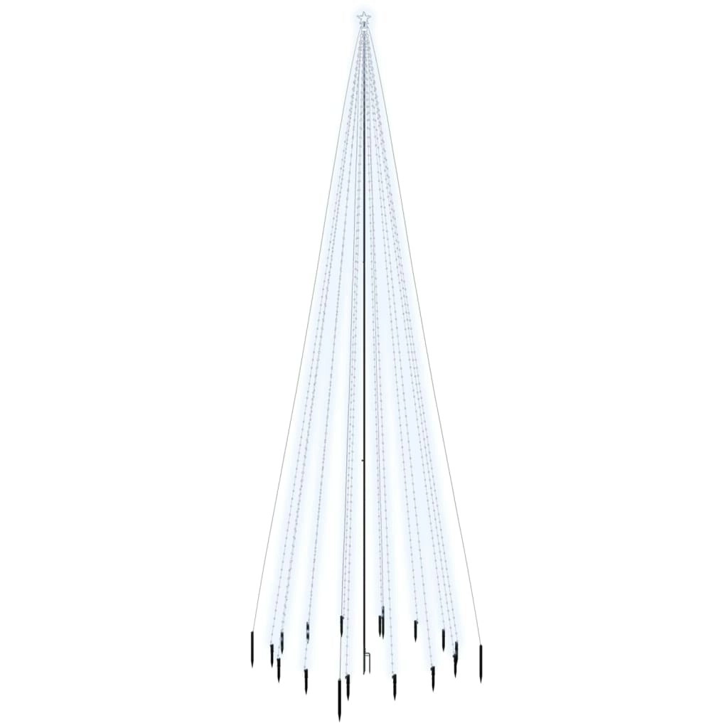 Christmas Tree with Spike Cold White 1134 LEDs 800 cm 343745