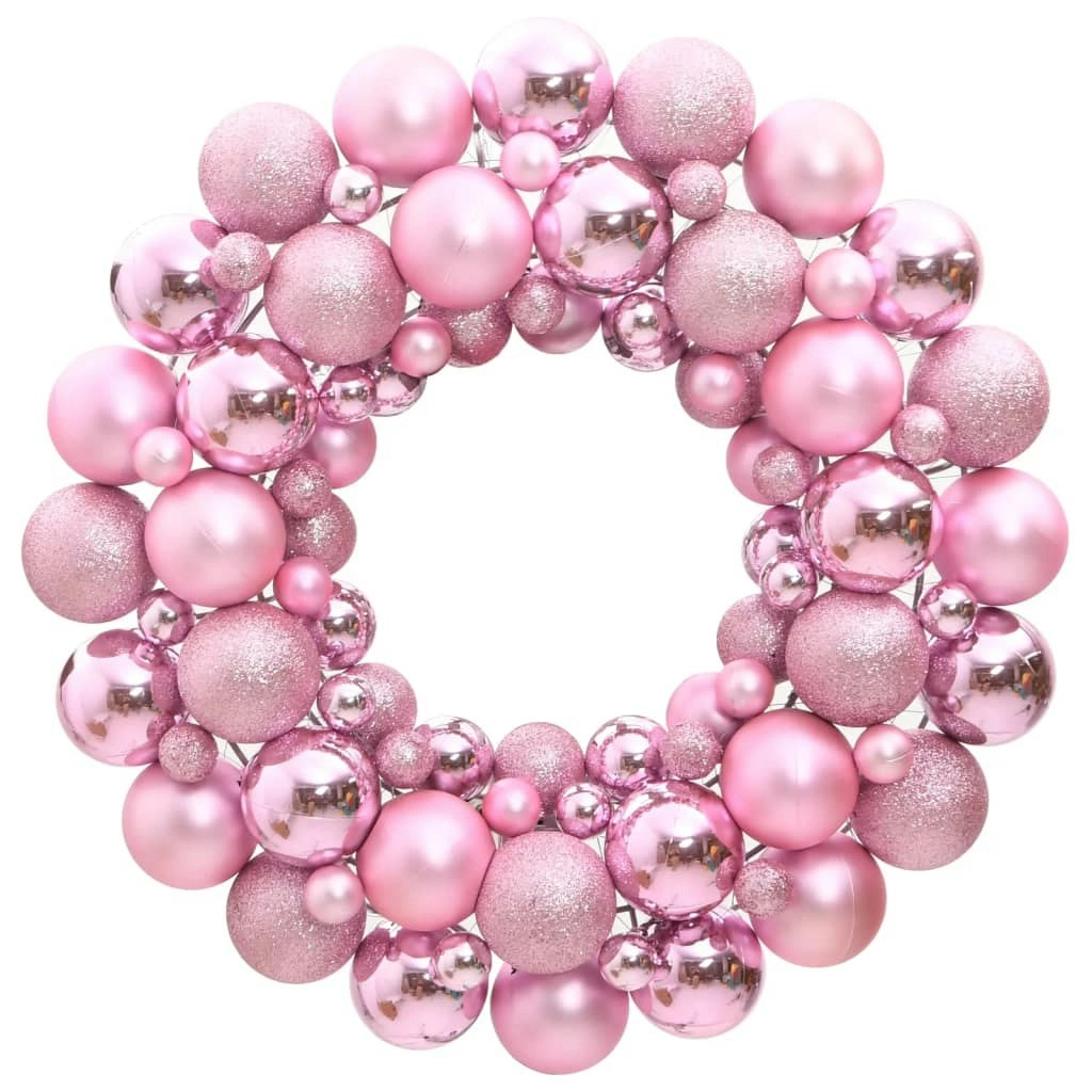 Christmas Wreath Pink 45 cm Polystyrene 356128