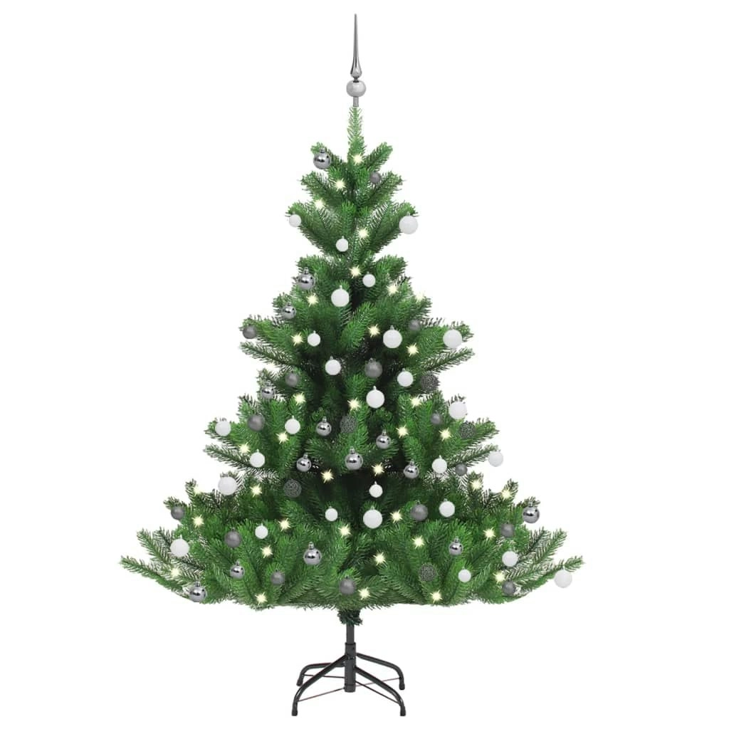 Nordmann Fir Artificial Christmas Tree LED&Ball Set Green 150cm 3077731