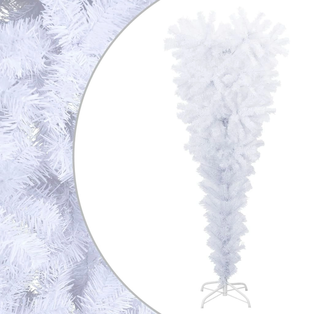 Upside-down Artificial Christmas Tree with Stand White 120 cm 344665