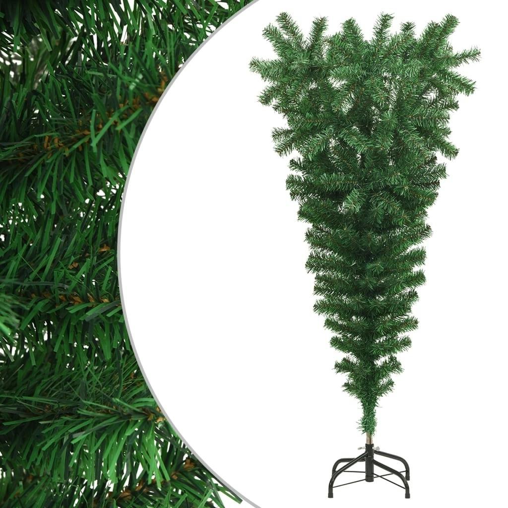 Upside-down Artificial Christmas Tree with Stand Green 120 cm 329172