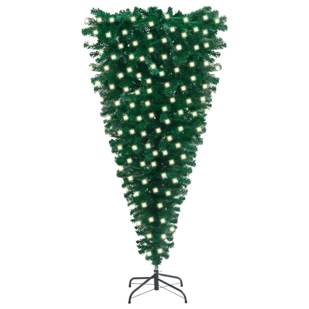 Upside-down Artificial Pre-lit Christmas Tree Green 240 cm 3077977