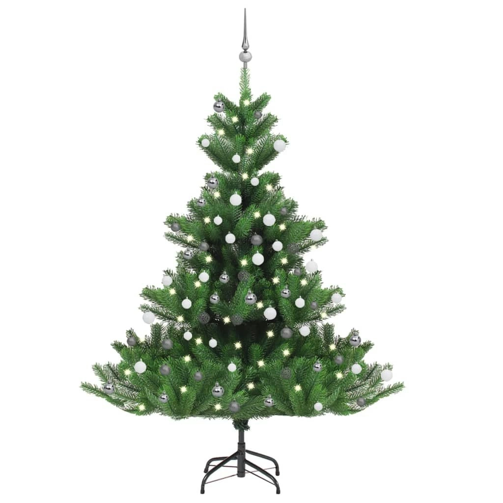 Nordmann Fir Artificial Christmas Tree LED&Ball Set Green 180cm 3077732