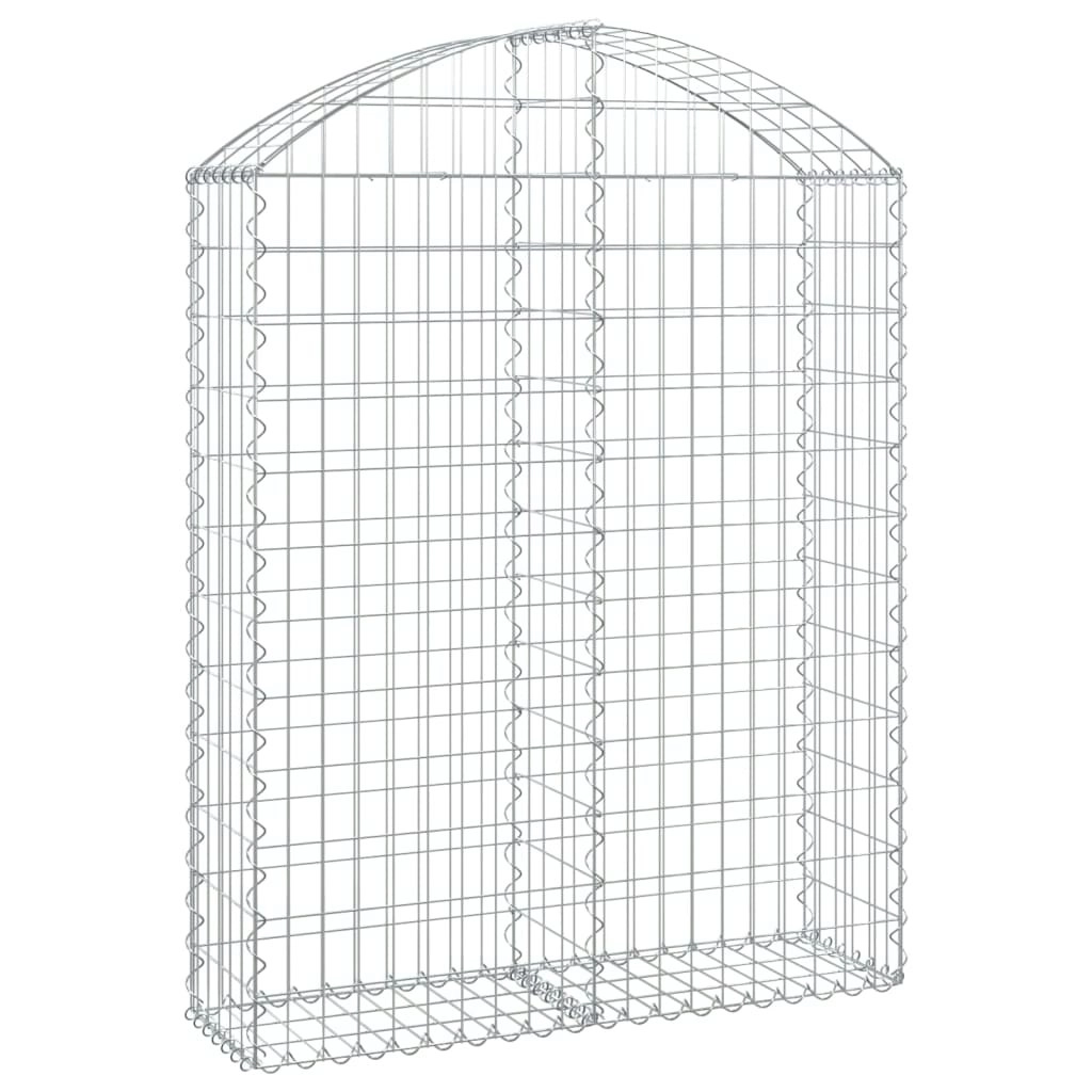 Arched Gabion Basket 100x30x120/140 cm Galvanised Iron 153426