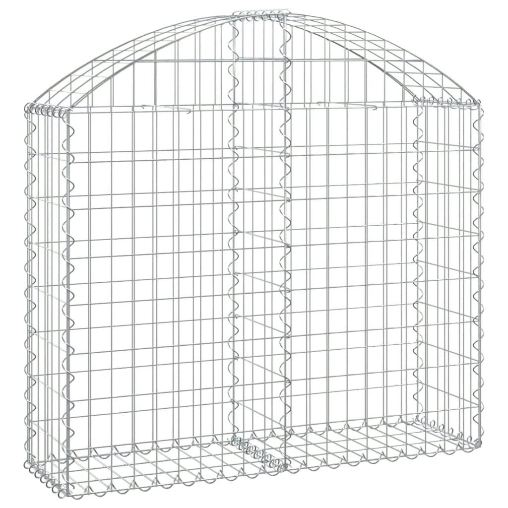 Arched Gabion Basket 100x30x80/100 cm Galvanised Iron 153424