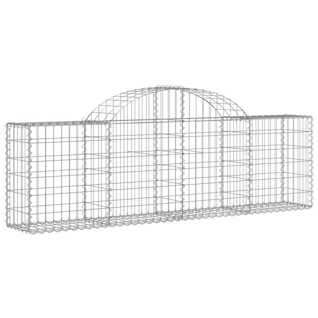 Arched Gabion Basket 200x30x60/80 cm Galvanised Iron 153483