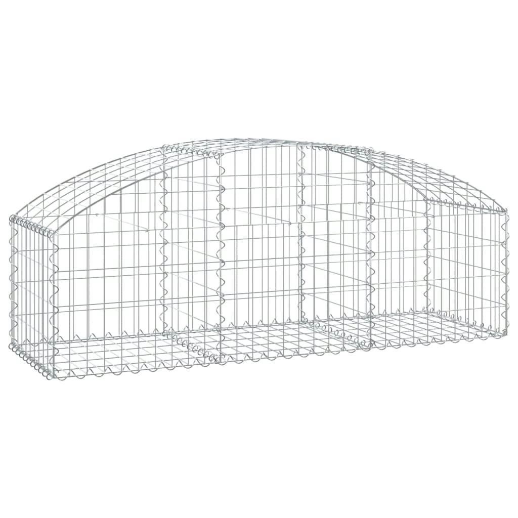 Arched Gabion Basket 150x50x40/60 cm Galvanised Iron 153452