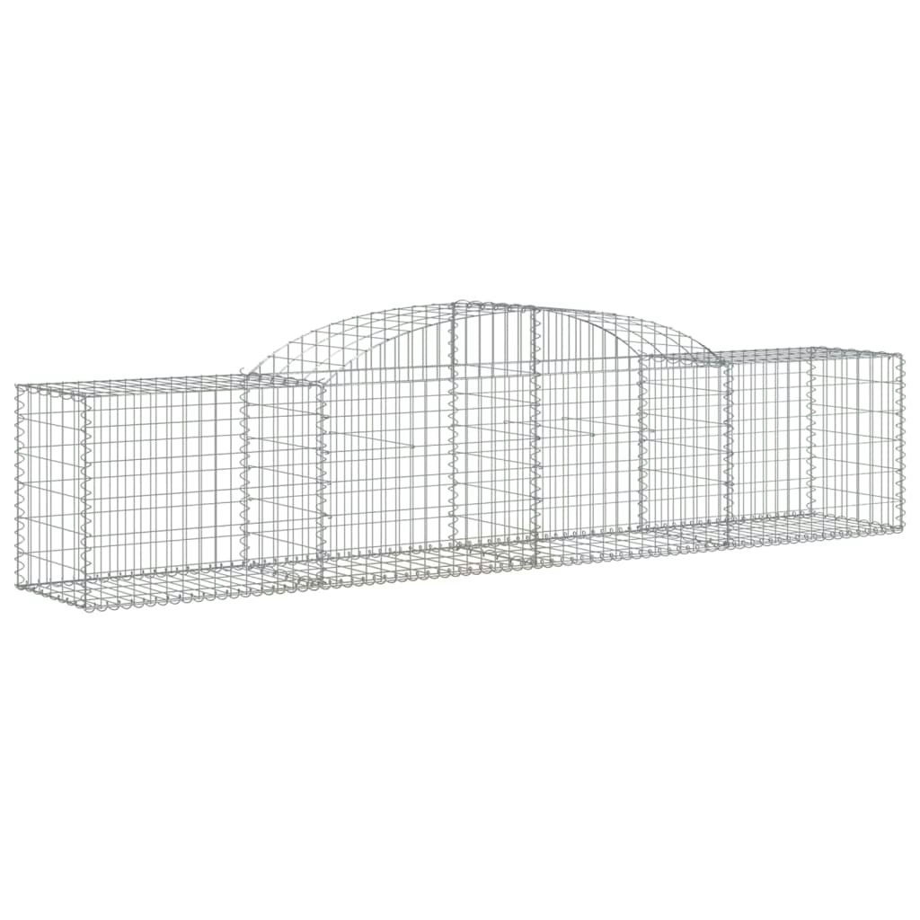 Arched Gabion Basket 300x50x60/80 cm Galvanised Iron 153513