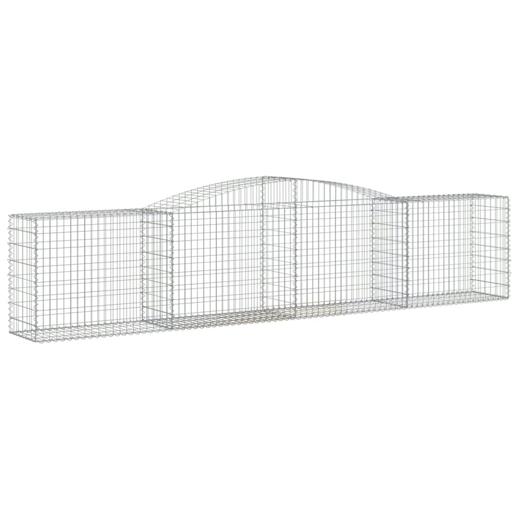 Arched Gabion Basket 400x50x80/100 cm Galvanised Iron 153534