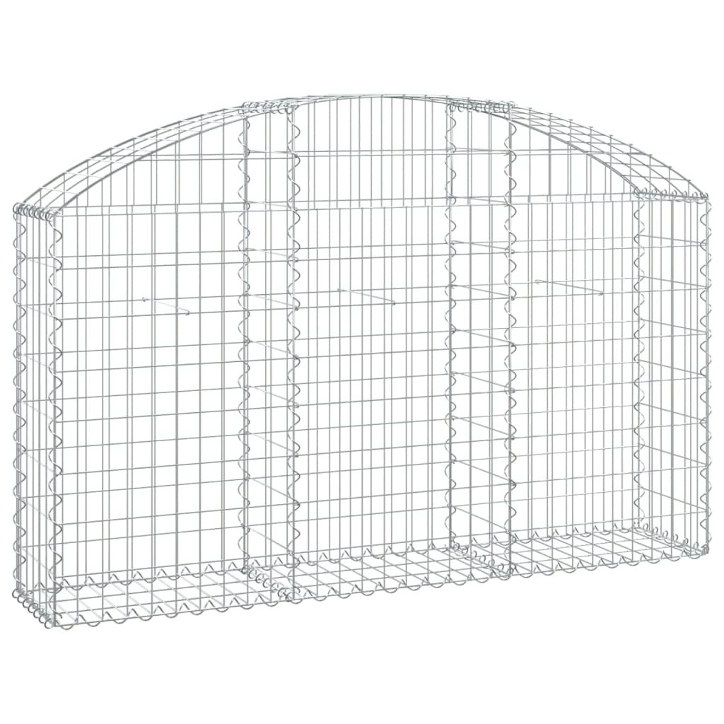 Arched Gabion Basket 150x30x80/100 cm Galvanised Iron 153444