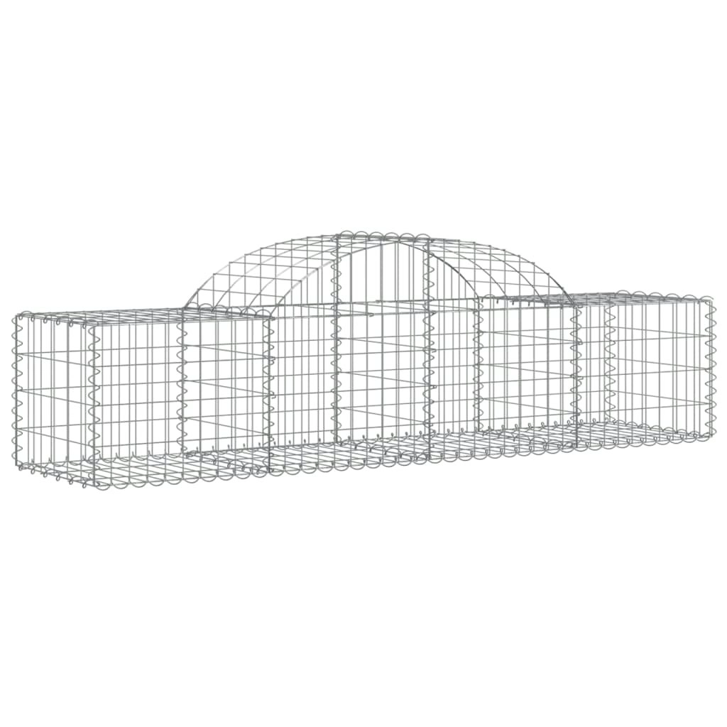 Arched Gabion Basket 200x50x40/60 cm Galvanised Iron 153492