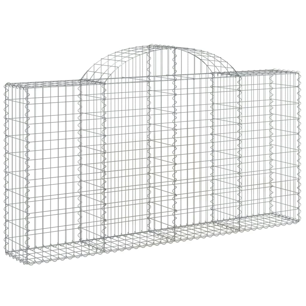 Arched Gabion Basket 200x30x100/120 cm Galvanised Iron 153485