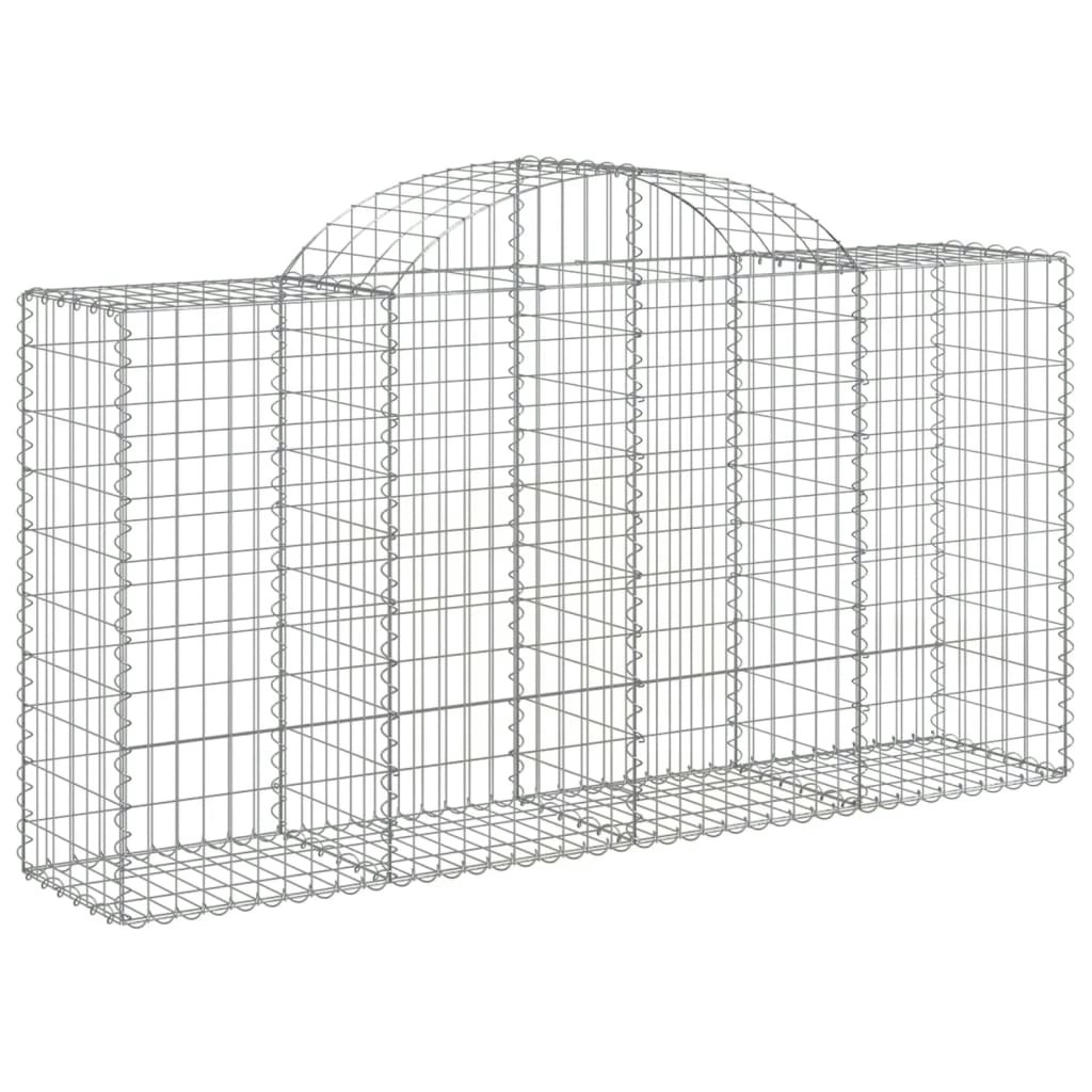 Arched Gabion Basket 200x50x100/120 cm Galvanised Iron 153495