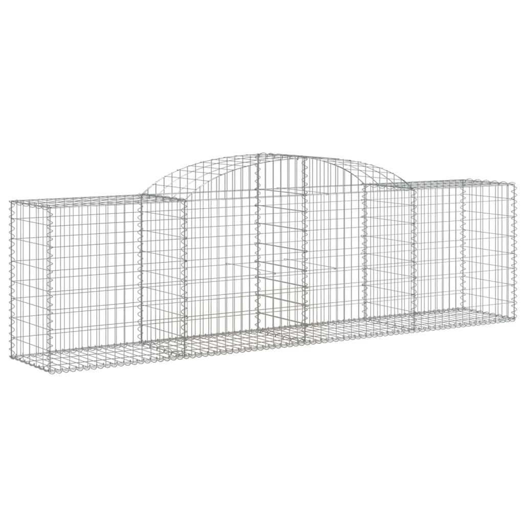 Arched Gabion Basket 300x50x80/100 cm Galvanised Iron 153514