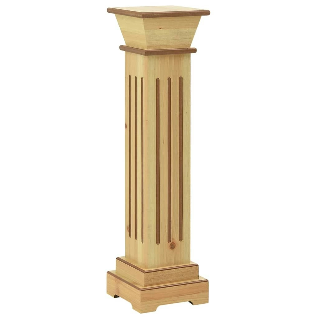 Classic Square Pillar Plant Stand Light Wood 17x17x66 cm MDF 323968