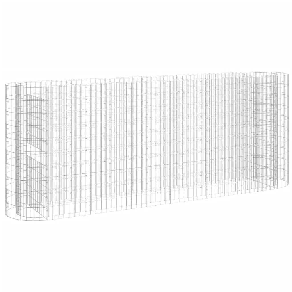 Gabion Raised Bed Galvanised Iron 260x50x100 cm 152034