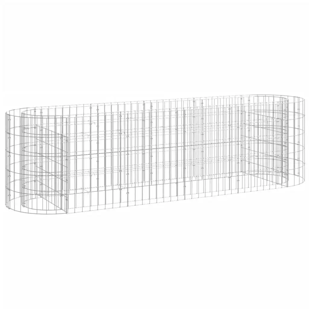 Gabion Raised Bed Galvanised Iron 190x50x50 cm 152025