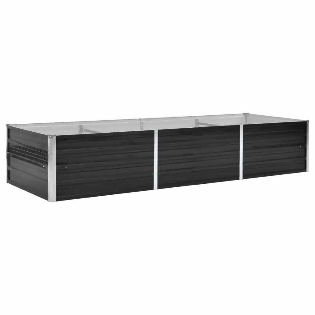 Garden Raised Bed Anthracite 240x80x45 cm Galvanised Steel 45727