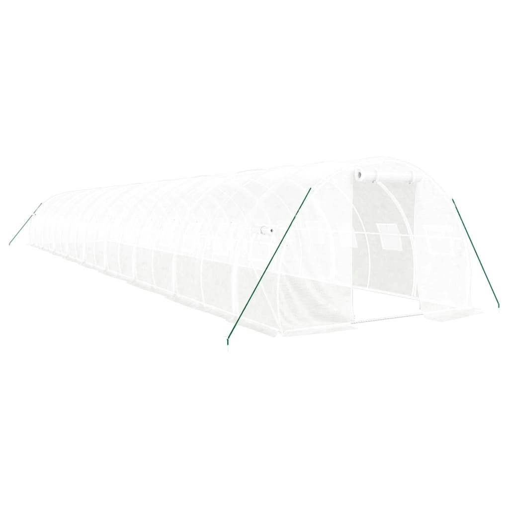 Greenhouse with Steel Frame White 54 mÂ² 18x3x2 m 3188057