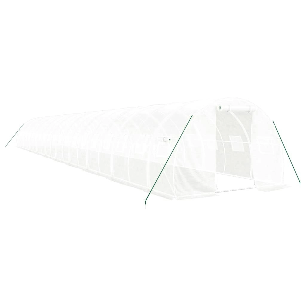 Greenhouse with Steel Frame White 60 mÂ² 20x3x2 m 3188058