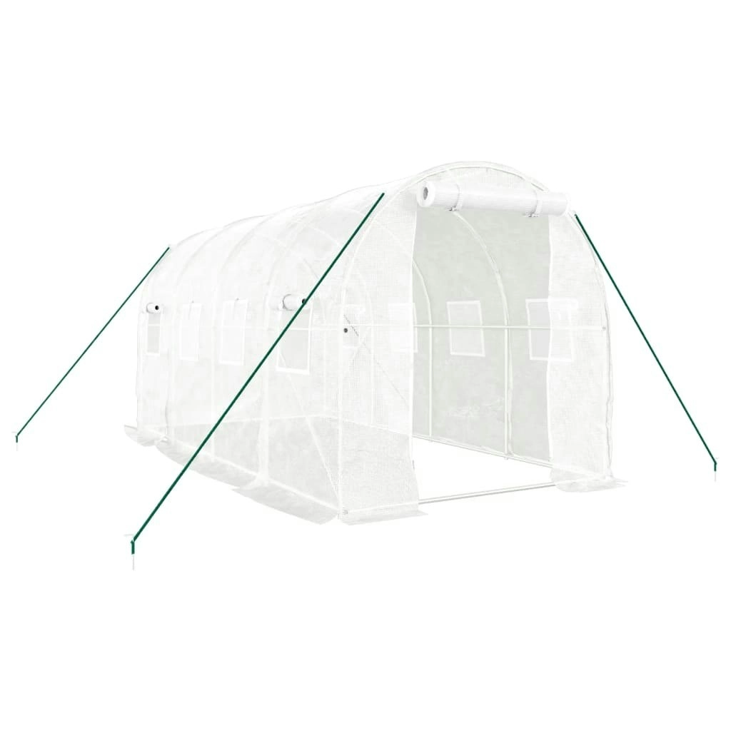 Greenhouse with Steel Frame White 8 mÂ² 4x2x2 m 3188028