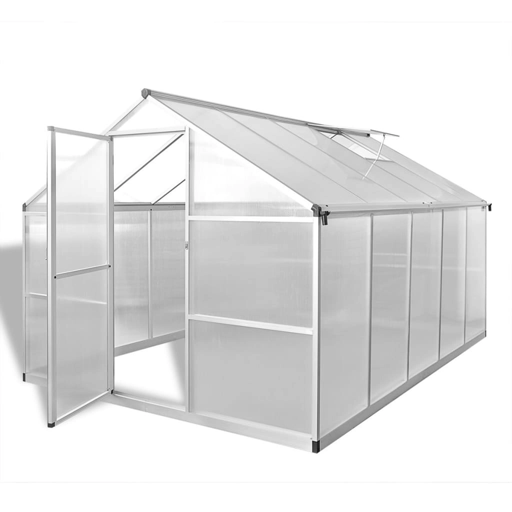 Reinforced Aluminium Greenhouse with Base Frame 7.55 mÂ² 41319