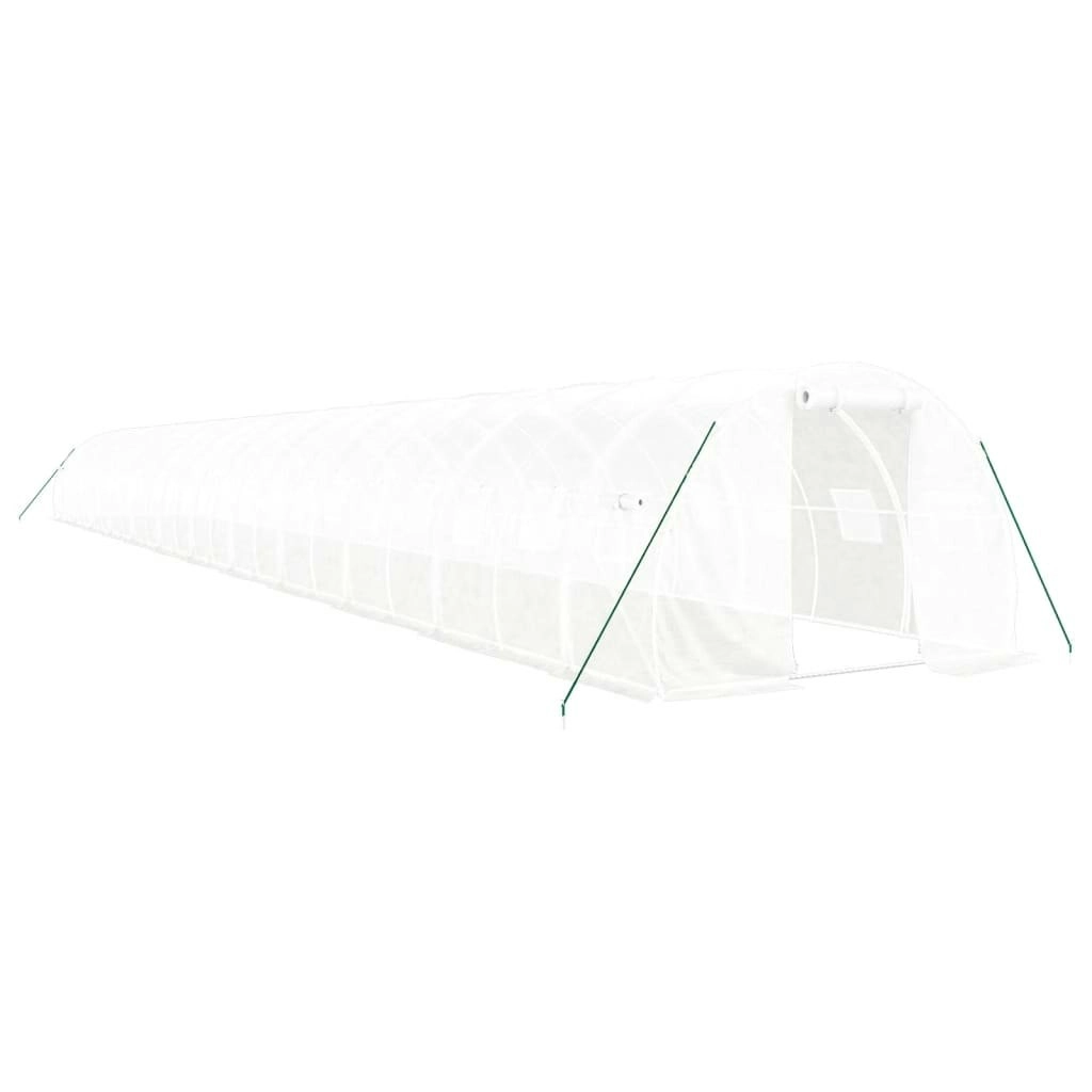 Greenhouse with Steel Frame White 72 mÂ² 24x3x2 m 3188060