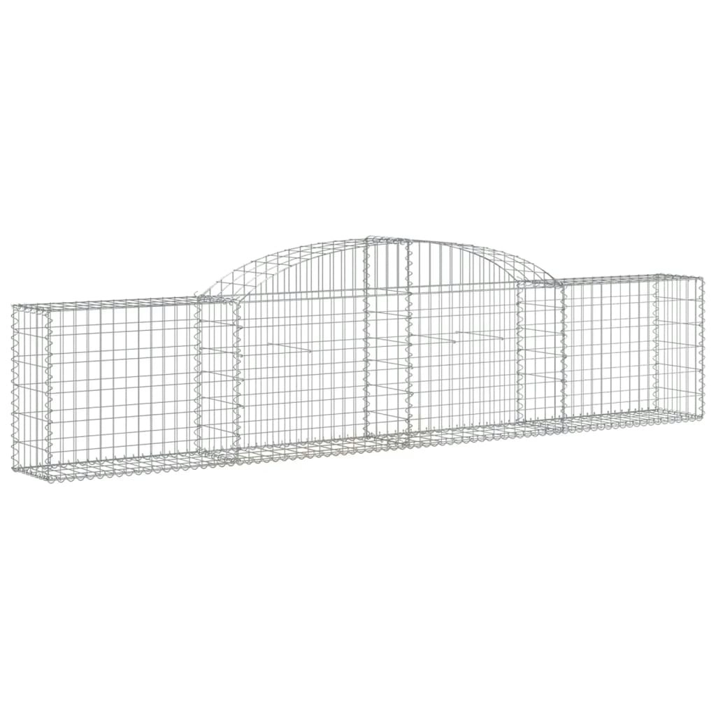 Arched Gabion Basket 300x30x60/80 cm Galvanised Iron 153503