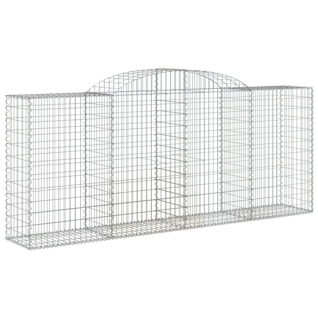 Arched Gabion Basket 300x50x120/140 cm Galvanised Iron 153516