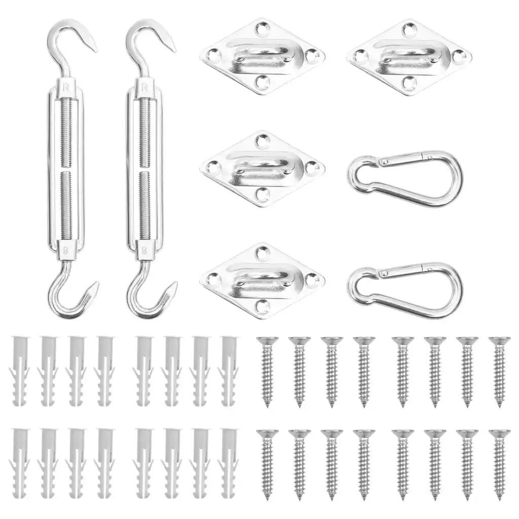 8 Piece Sunshade Sail Accessory Set Stainless Steel 310243