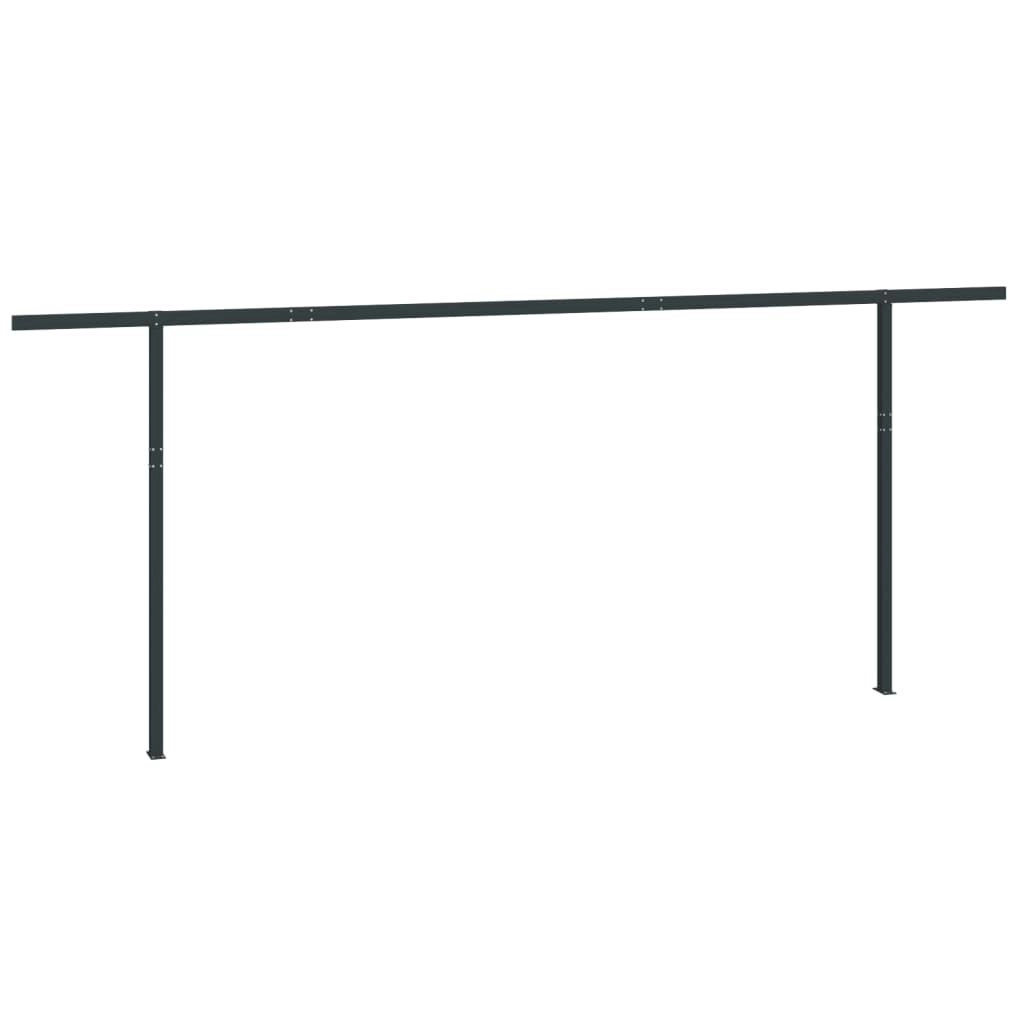 Awning Post Set Anthracite 600x245 cm Iron 315101