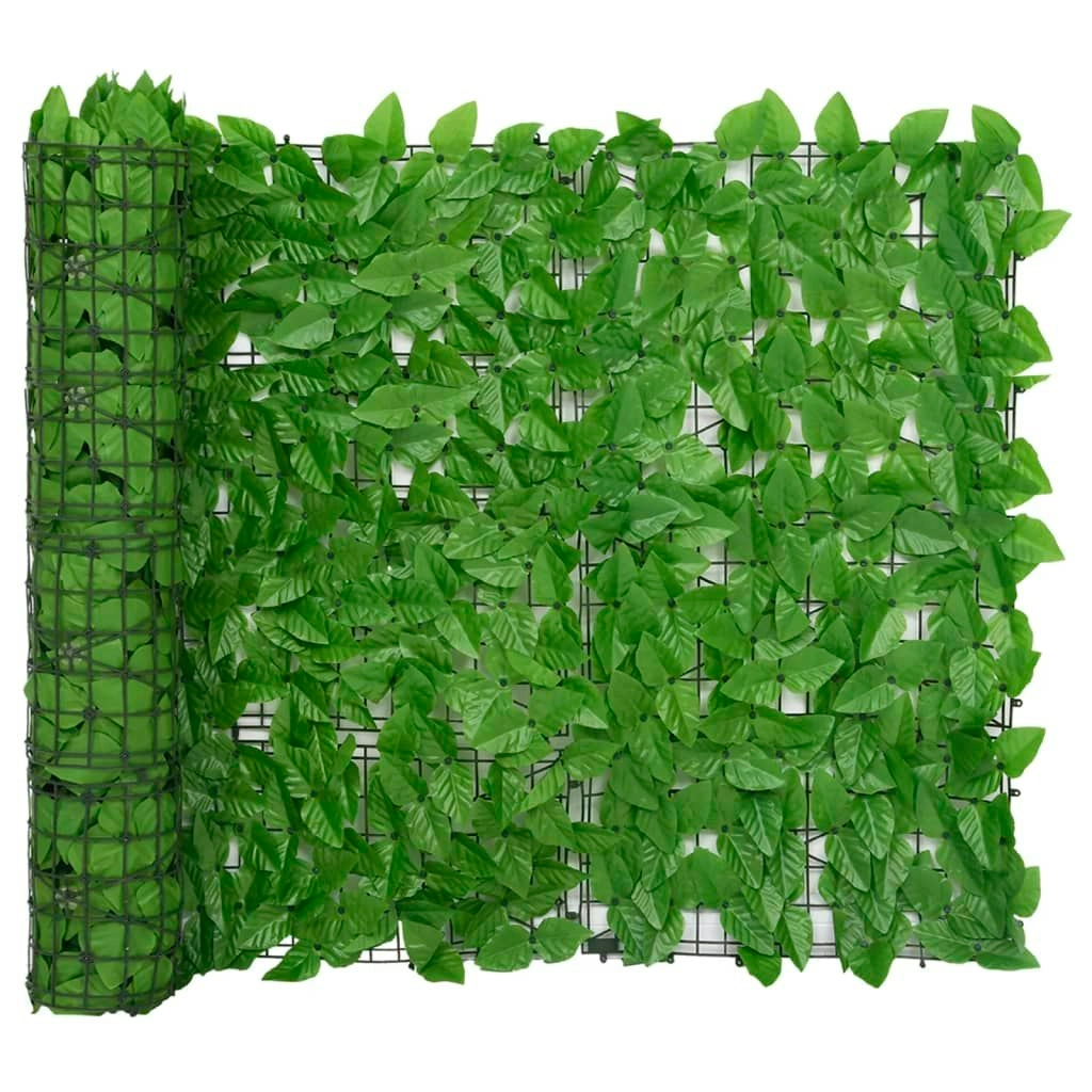 Balcony Screen with Green Leaves 600x100 cm 315502