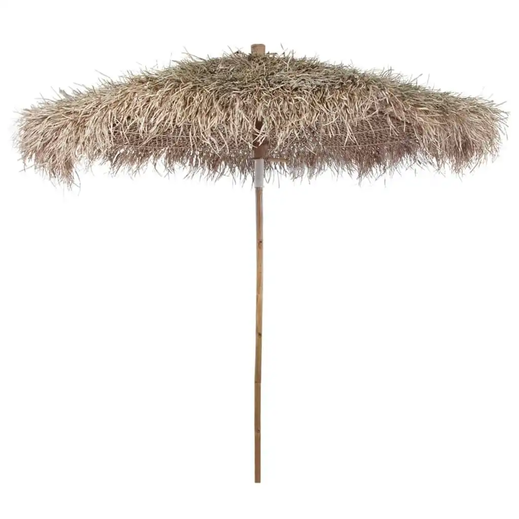 Bamboo Parasol with Banana Leaf Roof 210 cm 43160