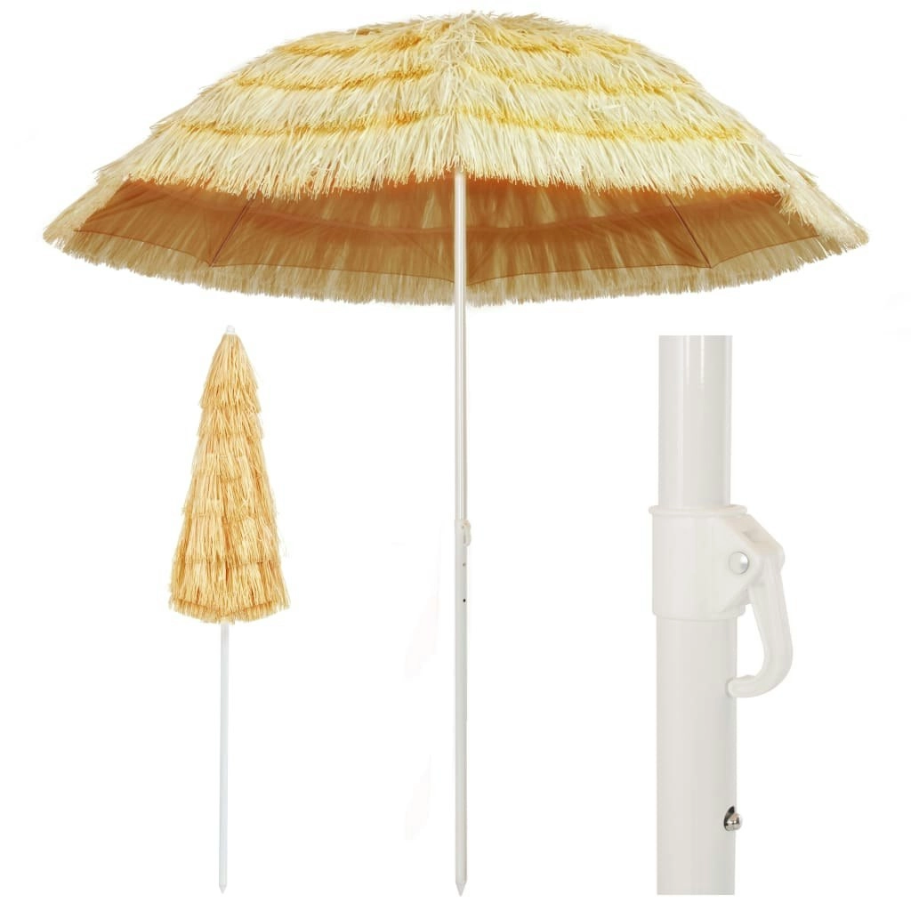 Beach Umbrella Natural 240 cm Hawaii Style 44548