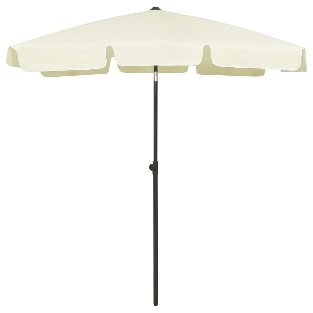 Beach Umbrella Sand Yellow 180x120 cm 314719