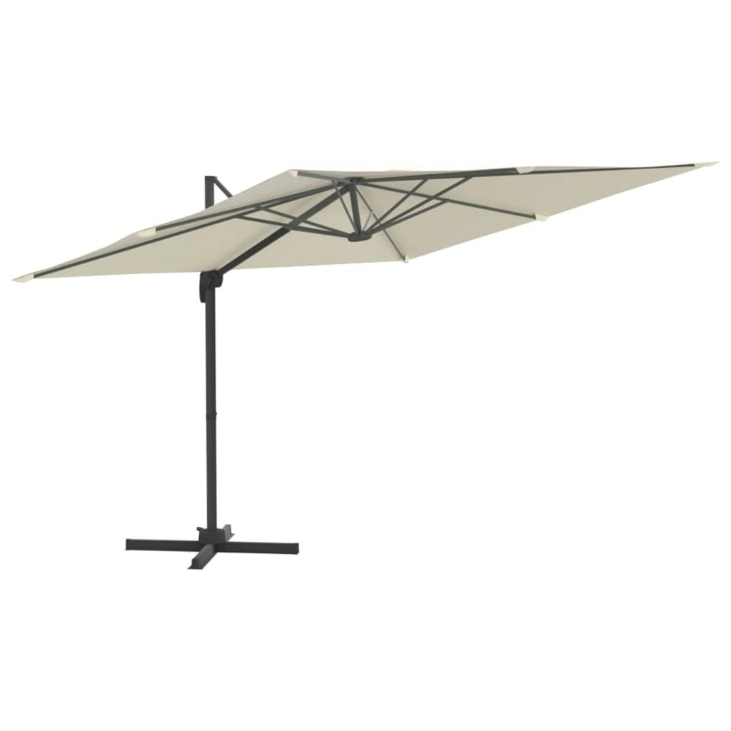 Cantilever Umbrella with Aluminium Pole Sand White 300x300 cm 319911