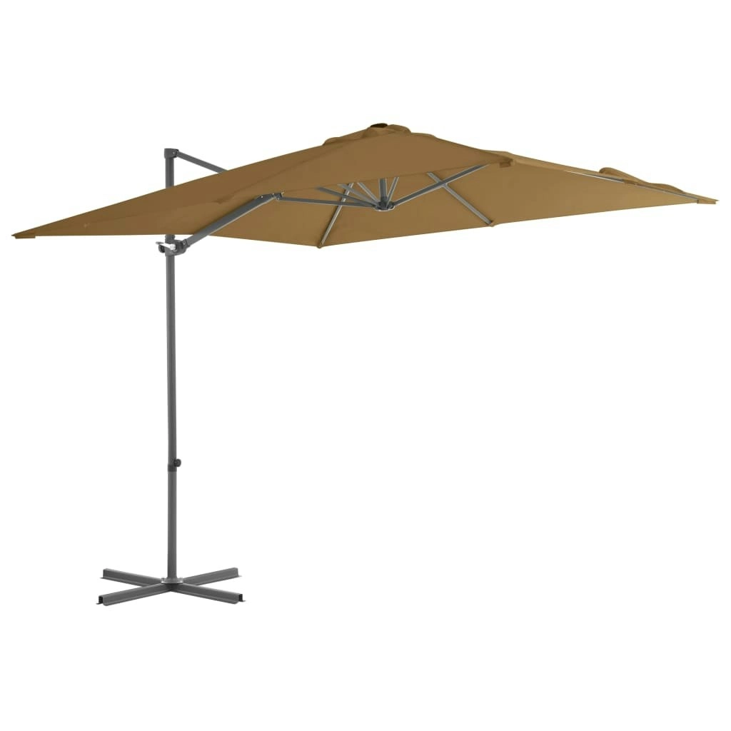 Cantilever Umbrella with Steel Pole Taupe 250x250 cm 44627