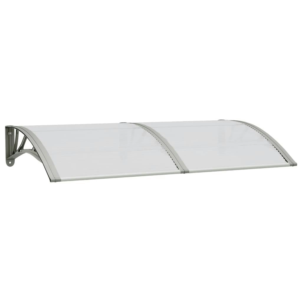 Door Canopy Grey 150x75 cm Polycarbonate 153579