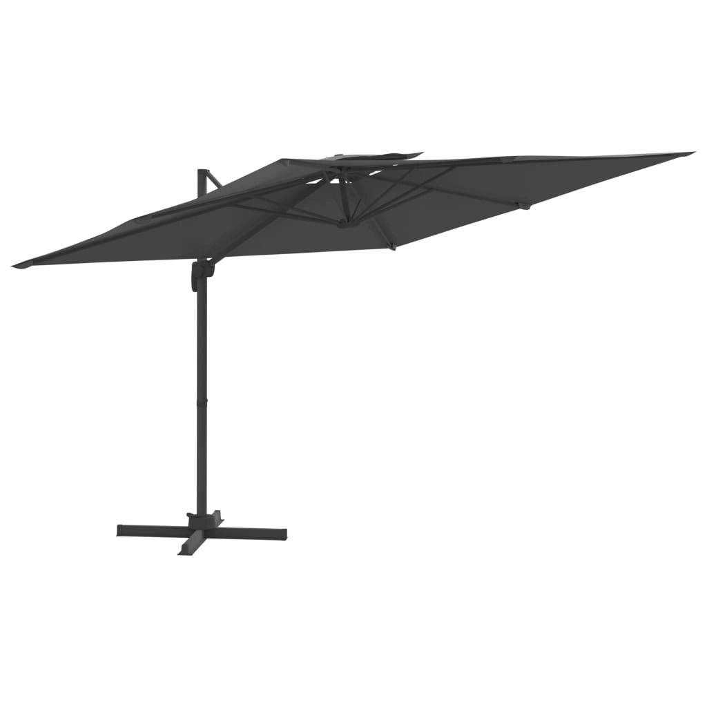 Double Top Cantilever Umbrella Anthracite 400x300 cm 319948