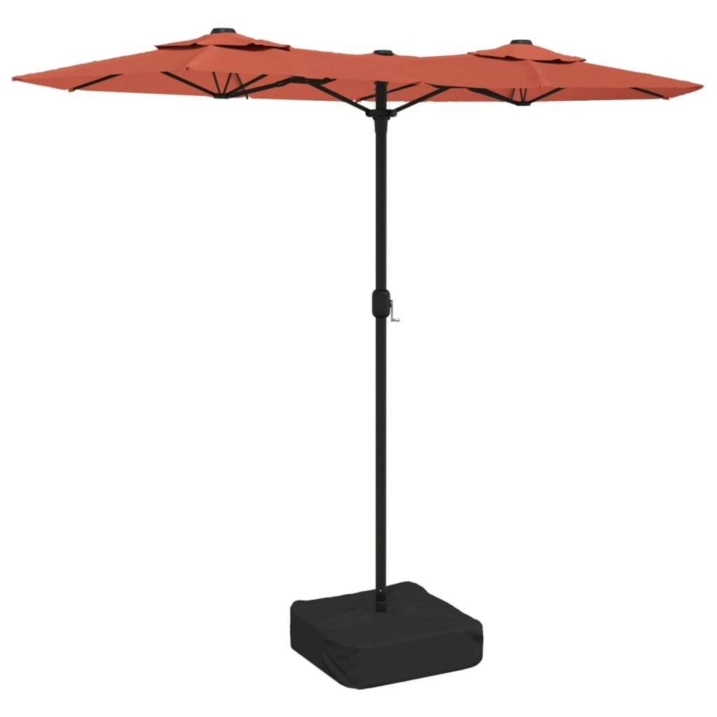 Double-Head Parasol Terracotta 316x240 cm 362966