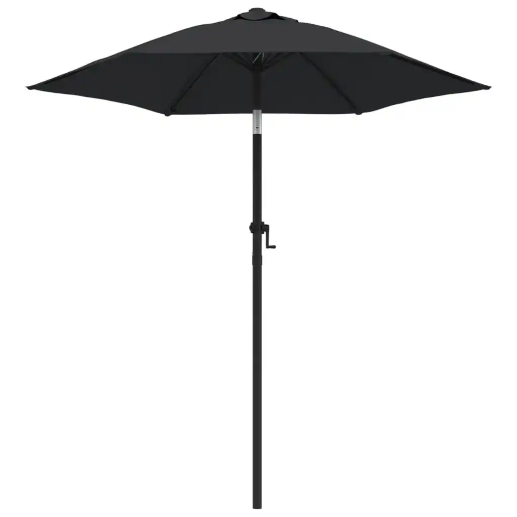 Parasol Black 200x224 cm Aluminium 47210